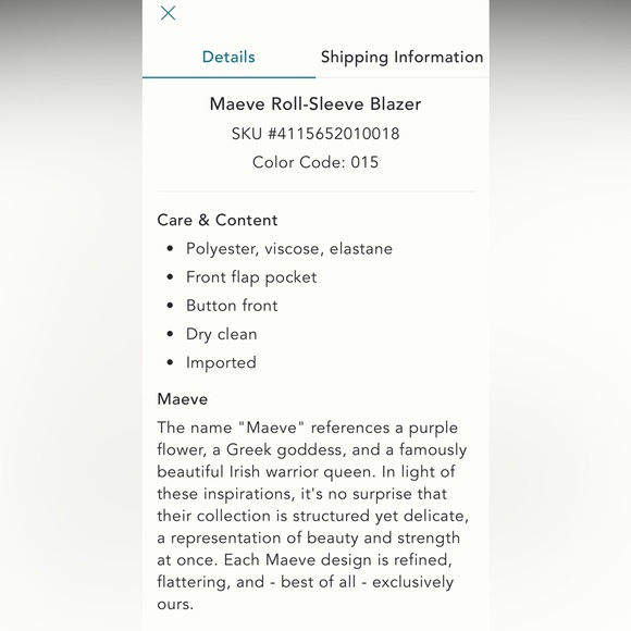 NWT Anthropologie Maeve Roll Up Blazer - Picture 4 of 10